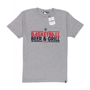 Men's t-shirt Grill-Funk Basketball Beer &amp;amp;amp;amp;amp; Grill - grey